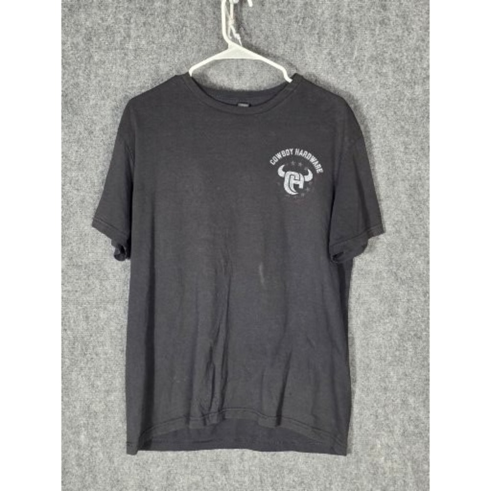 Cowboy Hardware Graphic T Shirt Men's‎ Black Short Sleeve Country Proud Casual L